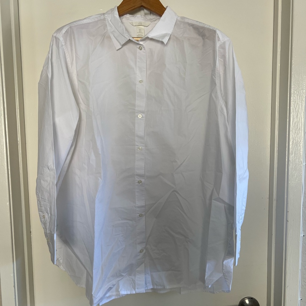 H&M Oversized Button Down Shirt, Size L